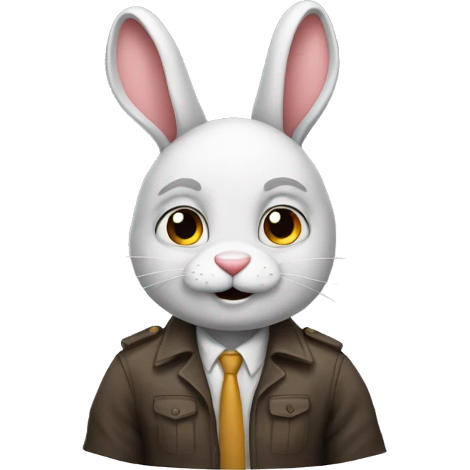 It's a hard and sharp bunny emoji