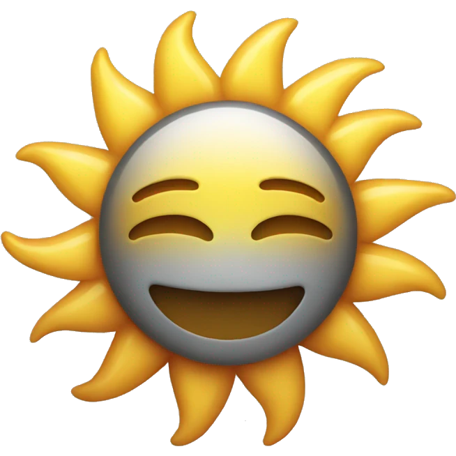 sun with cool look emoji
