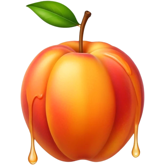 Dripping. Nectarine emoji