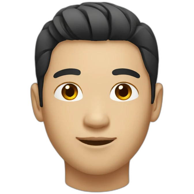 asian male with flow haircut black hair emoji