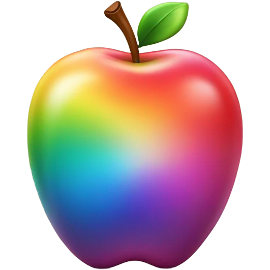 Rainbow apple emoji