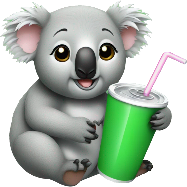 koala drinking soda emoji