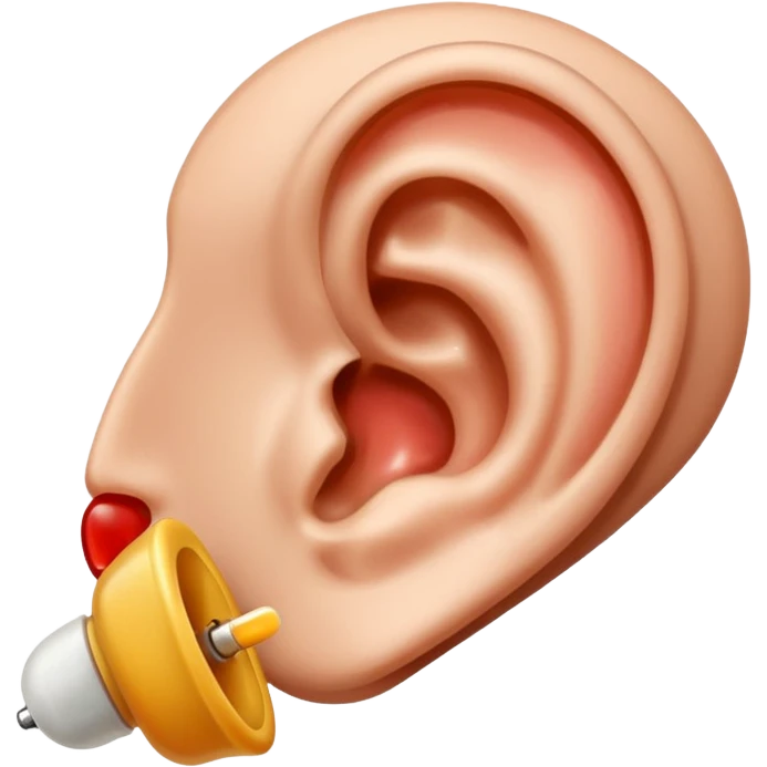 ear with earplug in it emoji