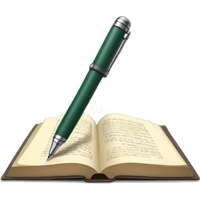 Book and pen emoji