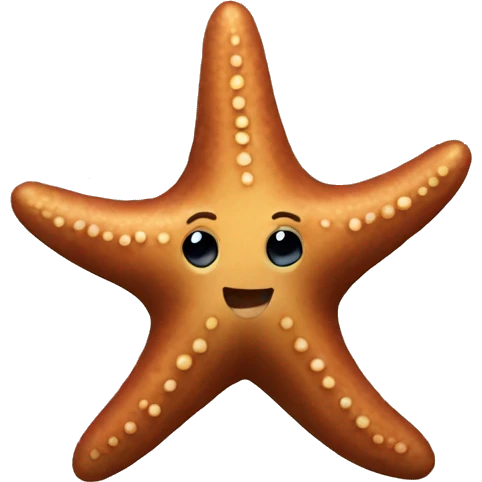 Brown starfish emoji