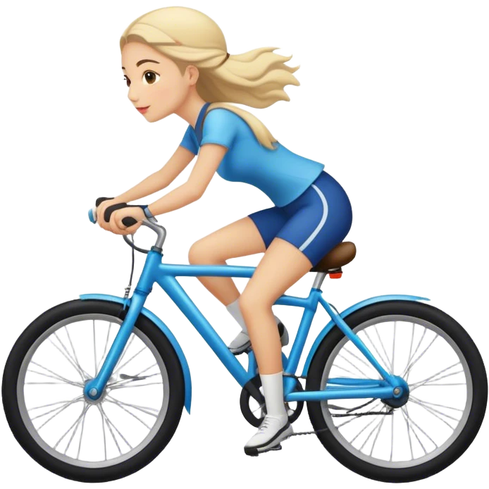 girl riding bike emoji