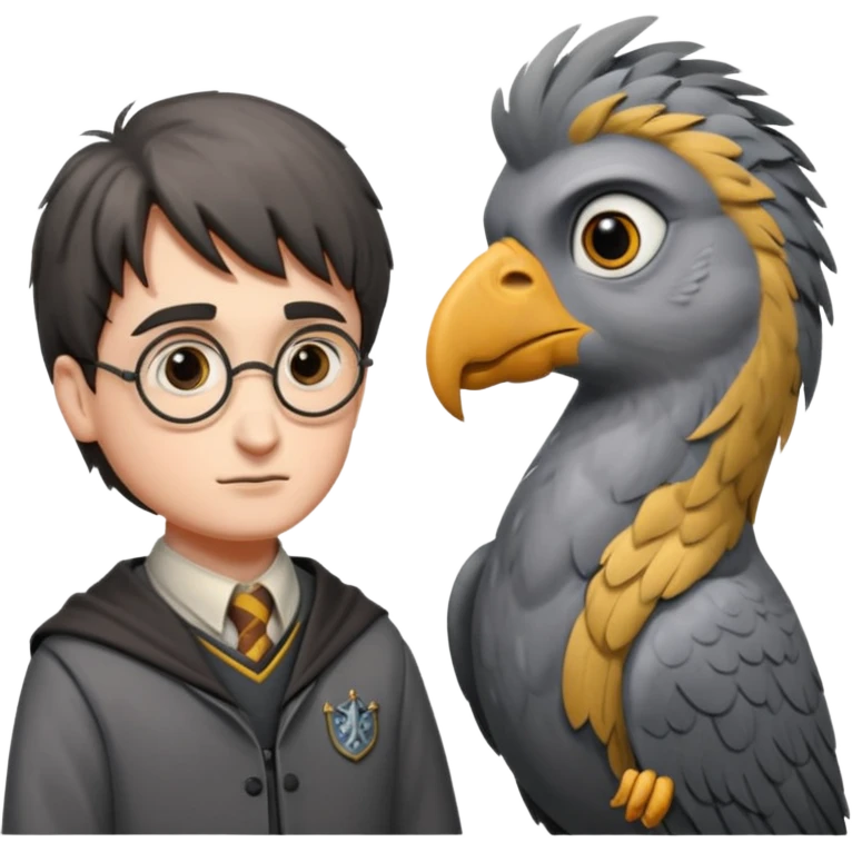 buckbeak and harry potter emoji