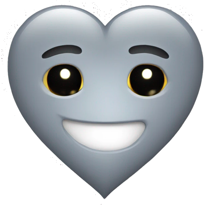 Shiny Grey Heart emoji