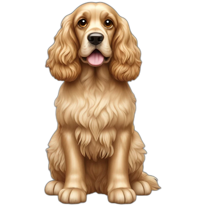 Dog-golden-english-cocker-spaniel-full-body-standing emoji