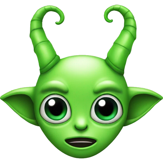 Green alien with horns emoji