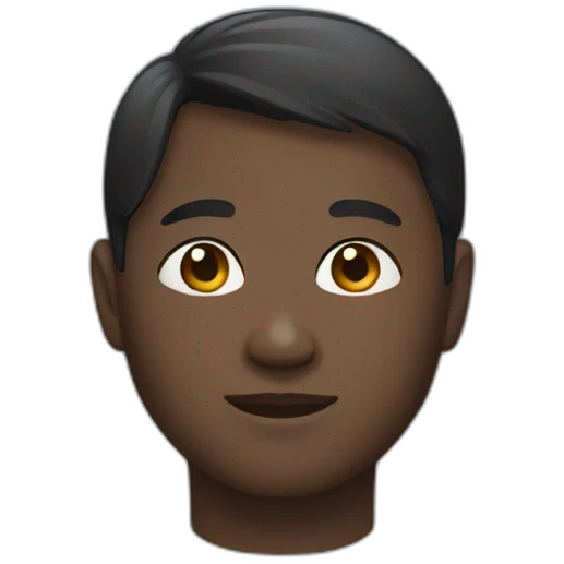 Asian black skin emoji