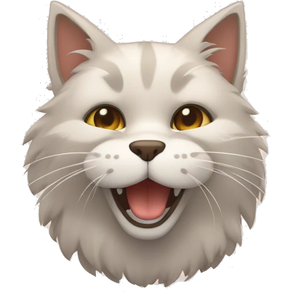 Gato peludo cuerpo entero emoji