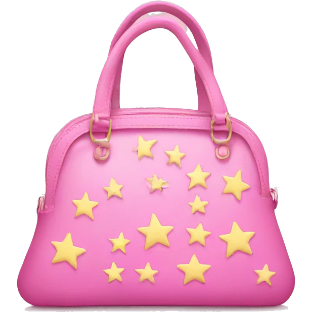 Pink Purse with pastel stars emoji