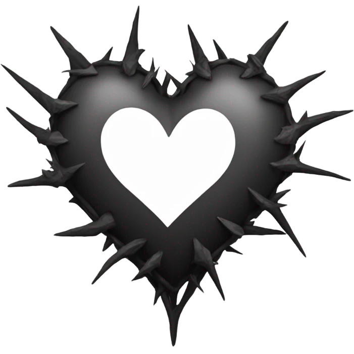black heart with thorns emoji