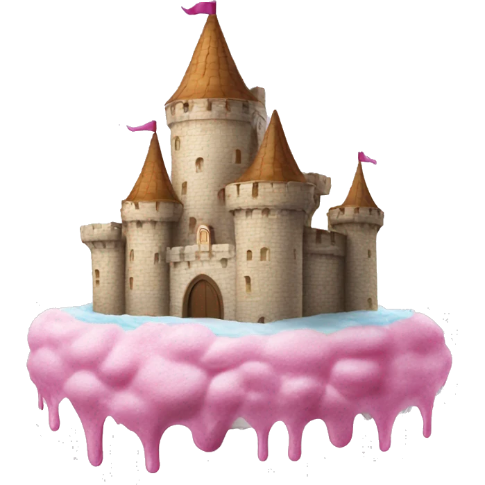Castle constructed out of ice cream  emoji