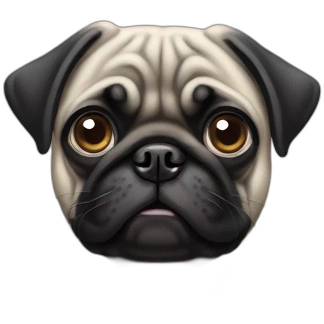 black pug emoji