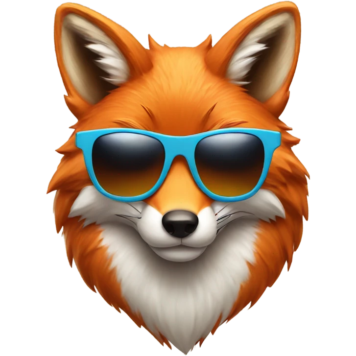 Fox with sunglasses  emoji