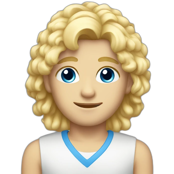 Blonde Hair; Blue Eyes; Male;  emoji