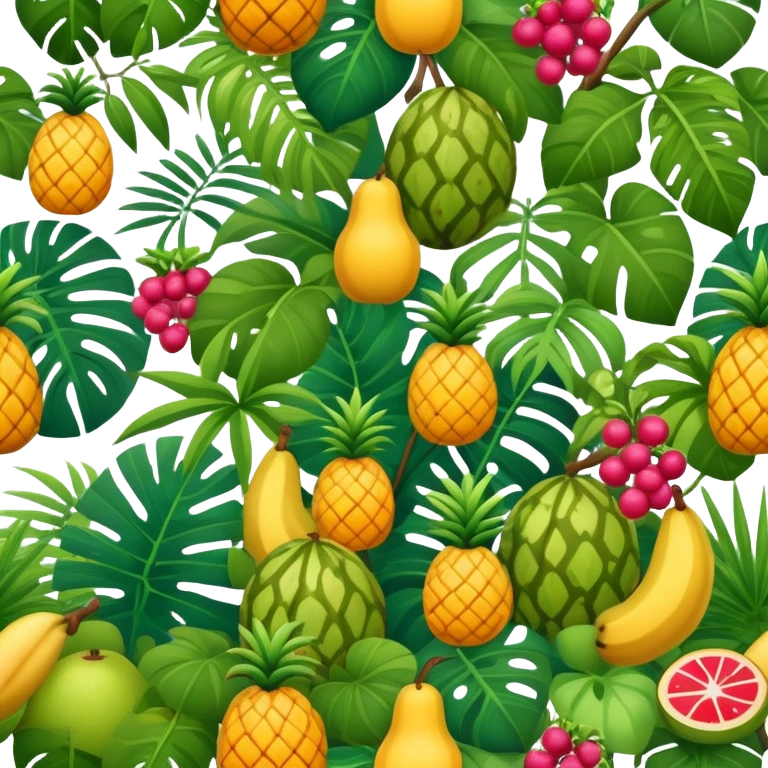 tropical jungle fruit landscape emoji