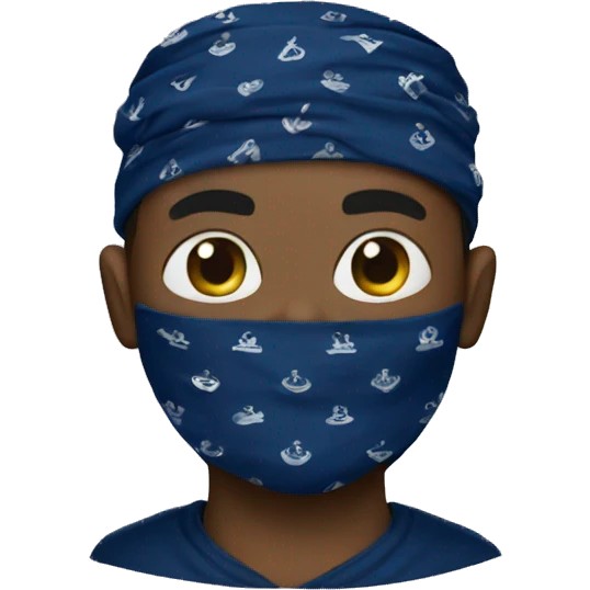  navy blue bandana  emoji