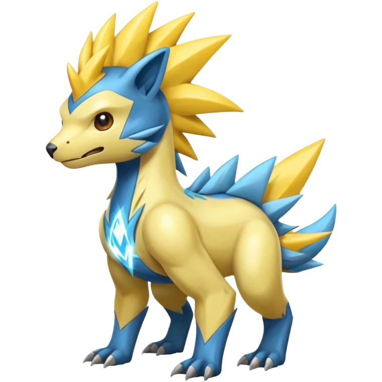 Manectric-Electrike-Fakémon-hybrid-creature (full body)  emoji