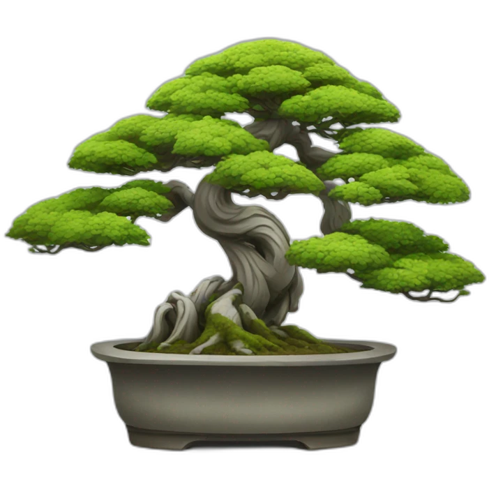 bonsai tree intertwined with torii gate emoji