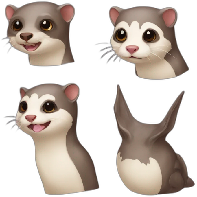 bat otter ferret emoji