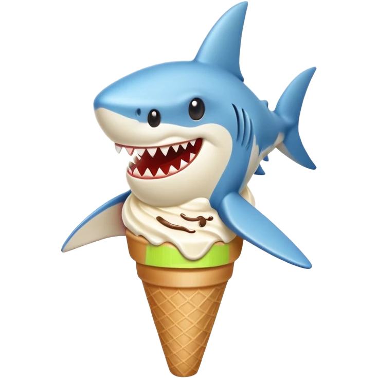 ice cream shark emoji
