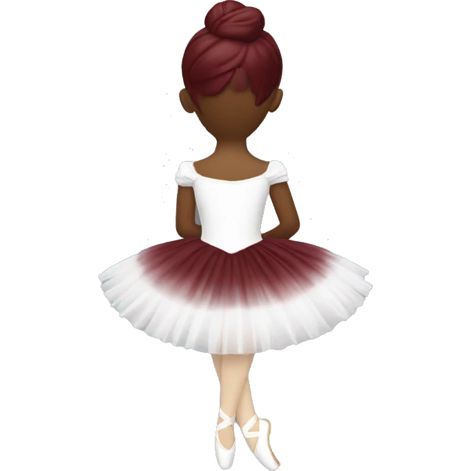 burgundy music box with white ballerina standing back emoji