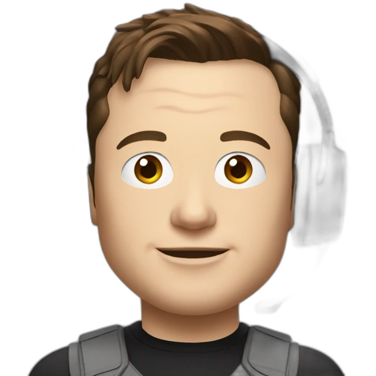 Elon musk with gaming headset emoji