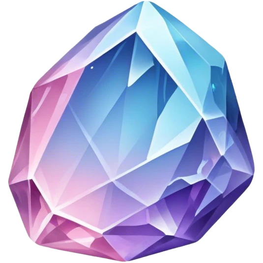 Pastel-blue-purple-pink crystal-rock emoji