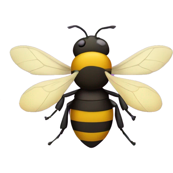 Abeja con corazón morado  emoji