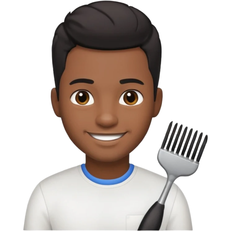 black male hairdresser emoji