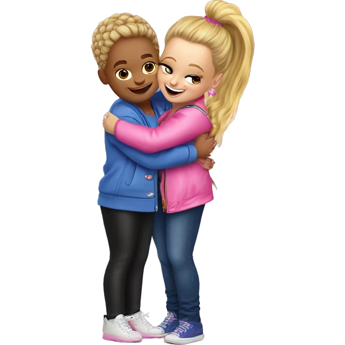 beyoncé and jojo siwa hugging emoji