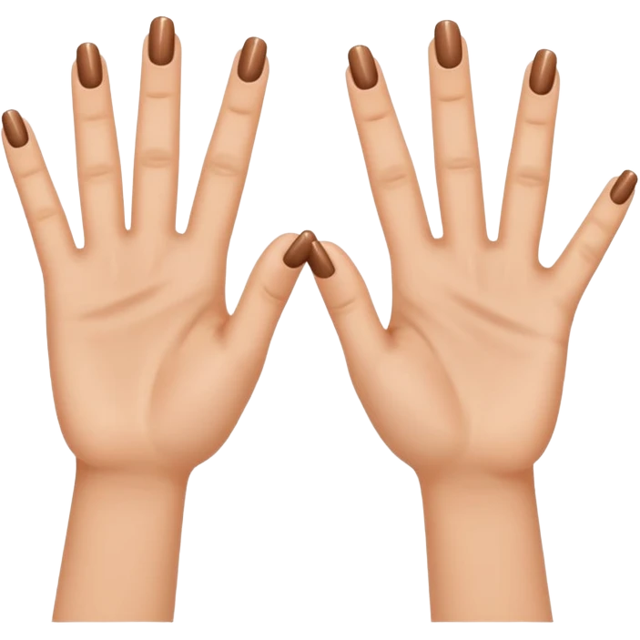 emodji de mains réaliste faisait un deux les doigt ont des ongles  emoji