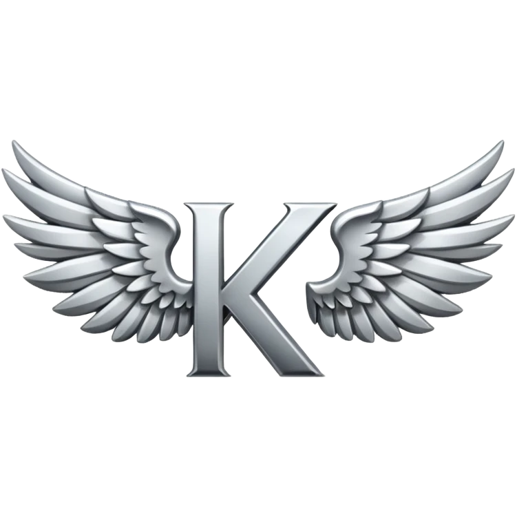 Add letter "K" between two wings emoji