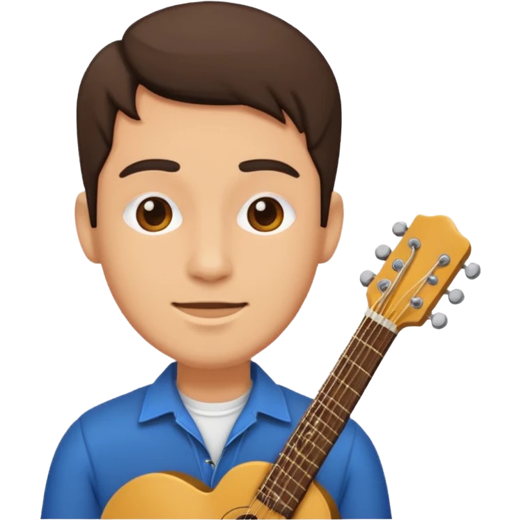 Caz Sanatçısı, flat design emoji, with rich details, no face on objects, white background emoji