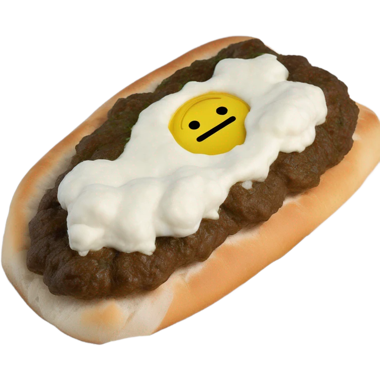Bosnian cevapi with somun and kaymak without the red and make the bread thinner emoji