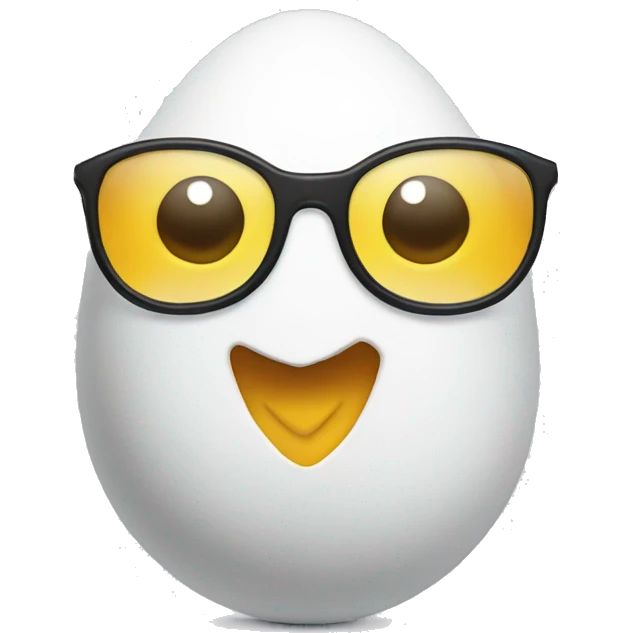 egg with glasses emoji
