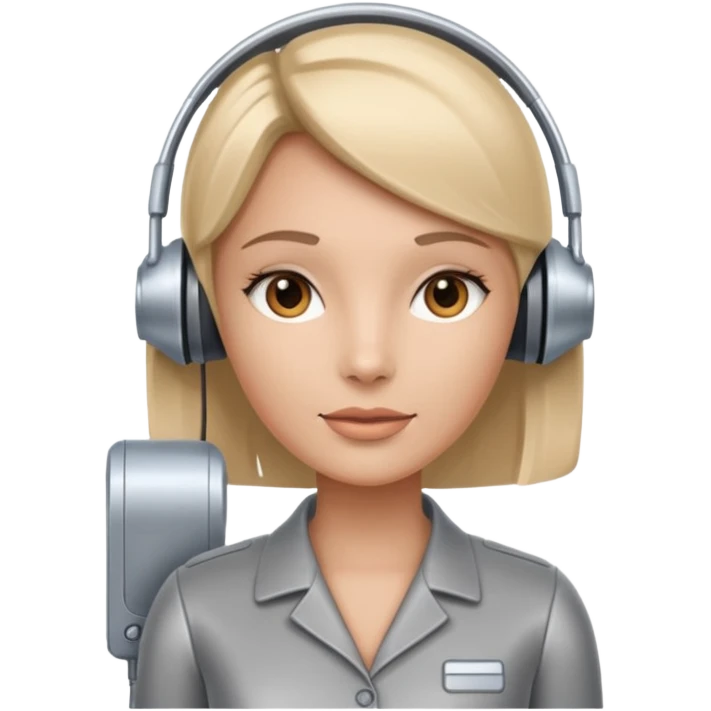 female call center bot emoji