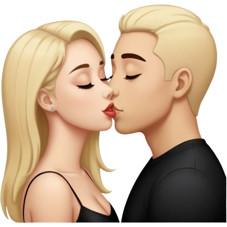 kissing with eyelashes emoji