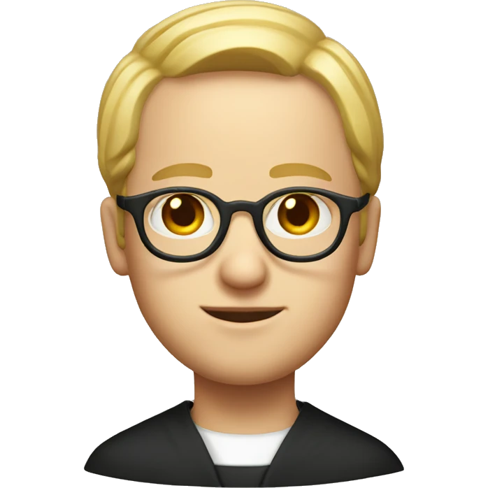 priest with glasses and blond hair emoji