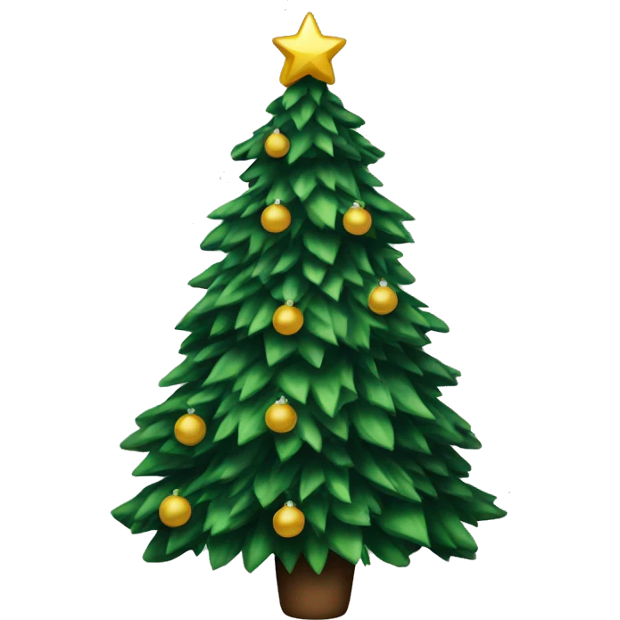 Christmas tree with black bows emoji