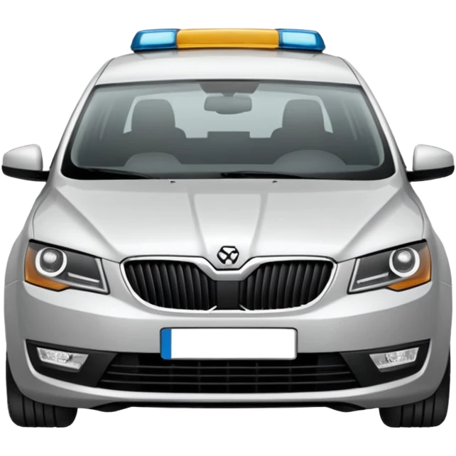 Stříbrné Auto škoda octavia emoji