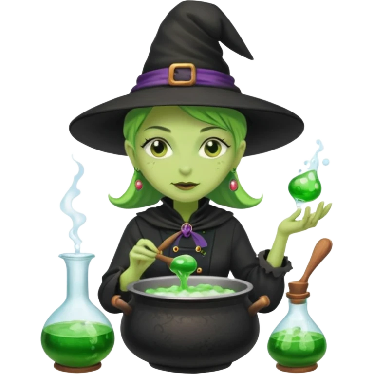 green witch cooking potion emoji