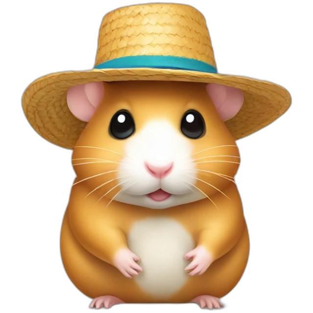 Hamster in a straw hat emoji