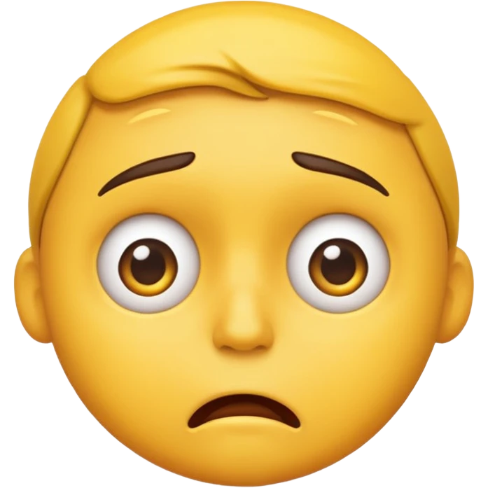 A realistic worried emoji emoji