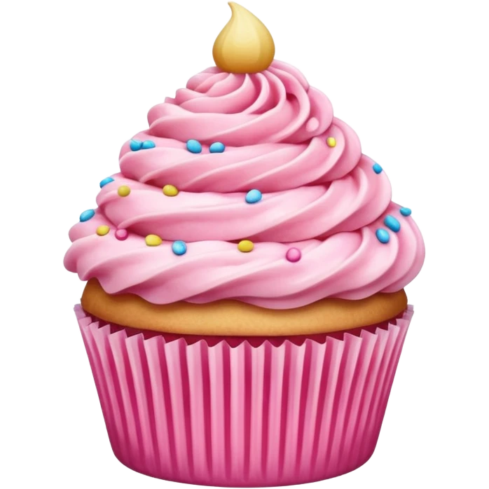 Cupcake with pink icing emoji