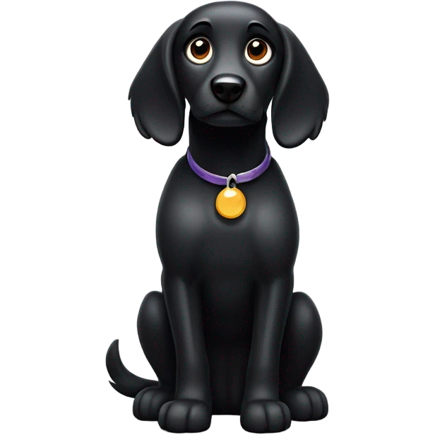 Black dog emoji