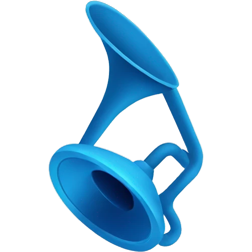 mégaphone bleu emoji